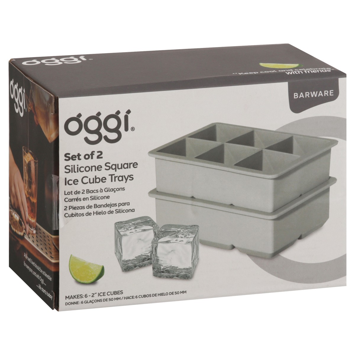 slide 4 of 11, Oggi Silicone Square Ice Cube Trays 1 set, 1 ct