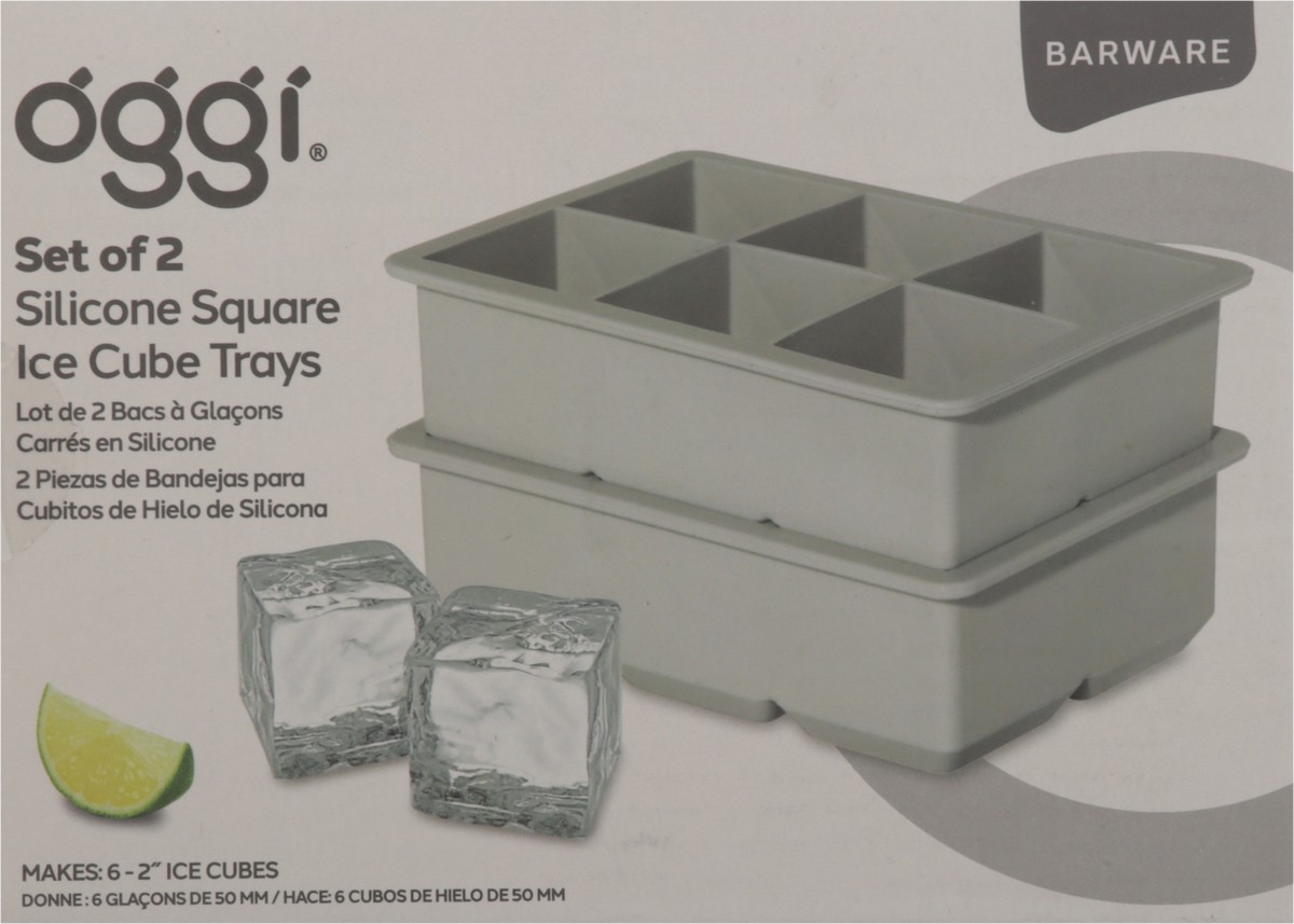 slide 9 of 11, Oggi Silicone Square Ice Cube Trays 1 set, 1 ct