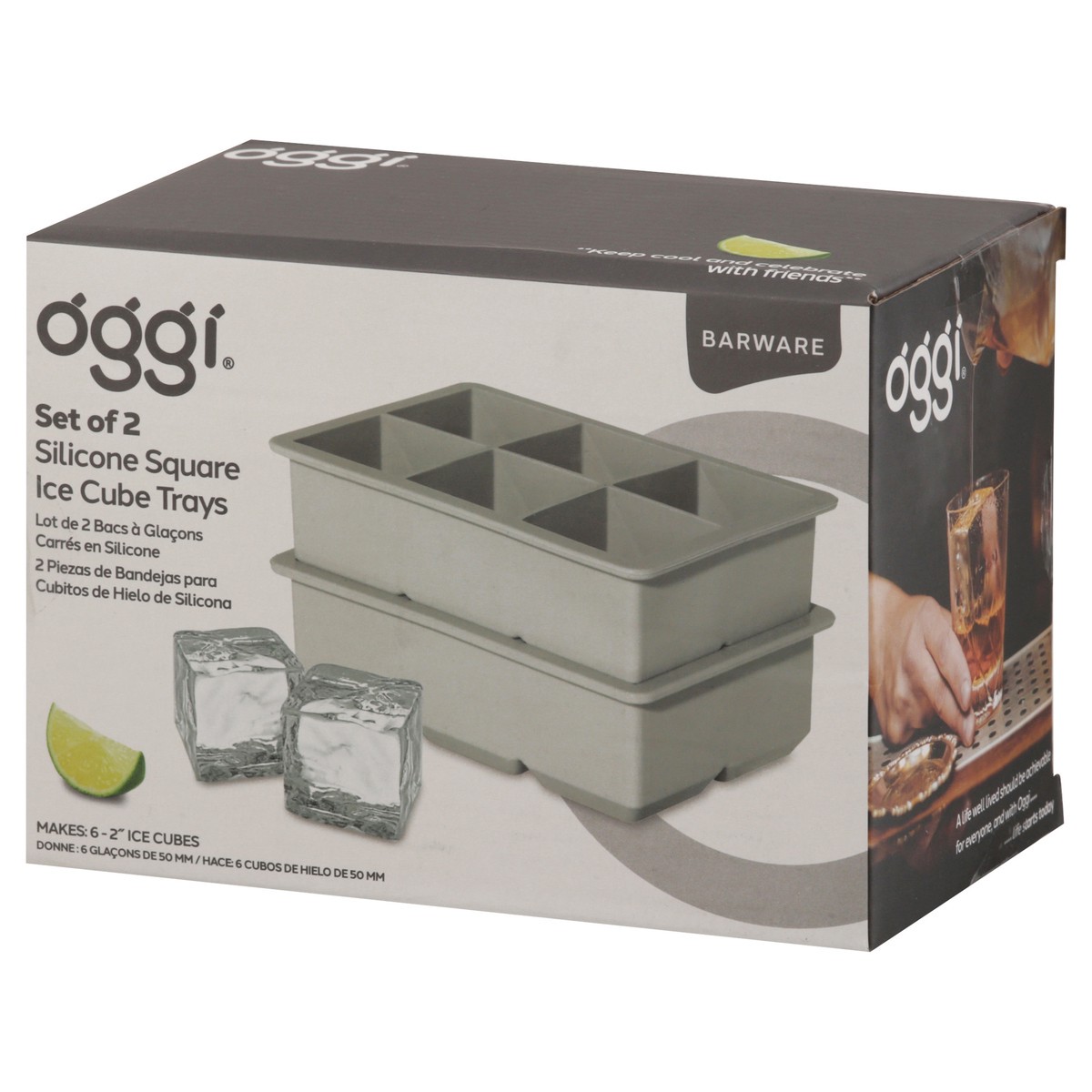 slide 6 of 11, Oggi Silicone Square Ice Cube Trays 1 set, 1 ct