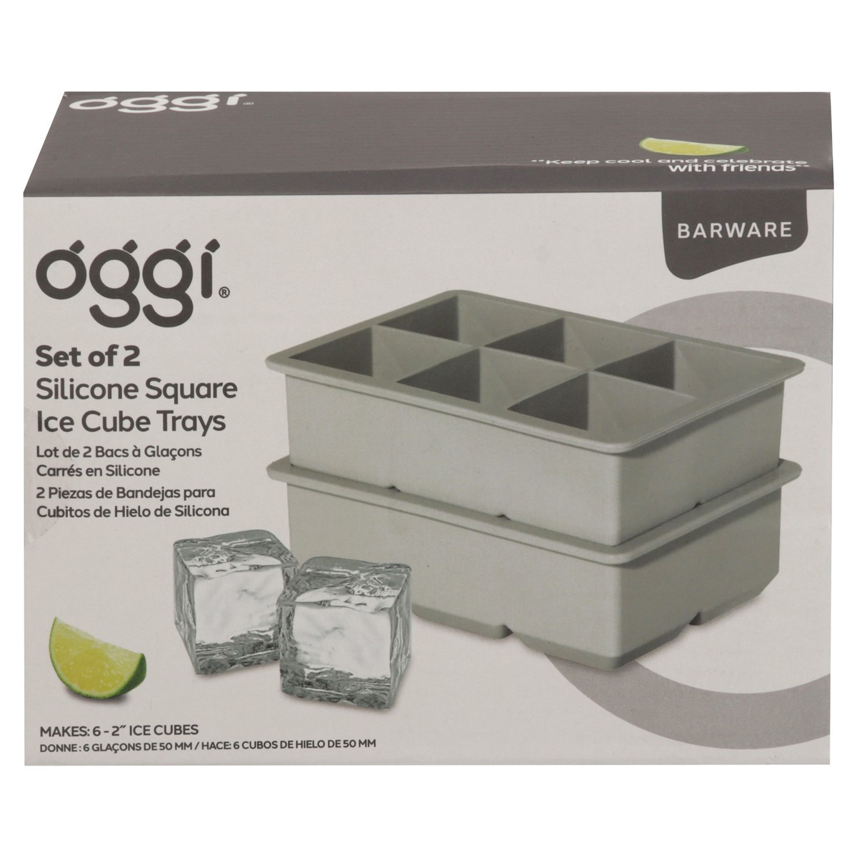 slide 1 of 11, Oggi Silicone Square Ice Cube Trays 1 set, 1 ct