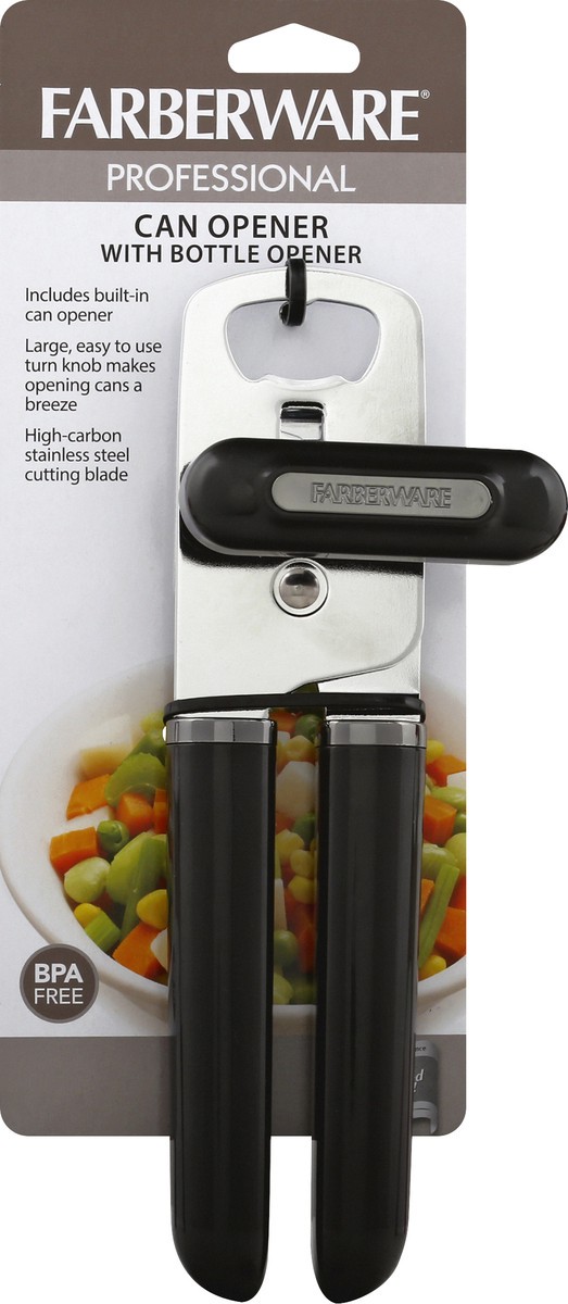 slide 1 of 9, Farberware Professional Can Opener with Bottle Opener, 1 pc, 1 ct
