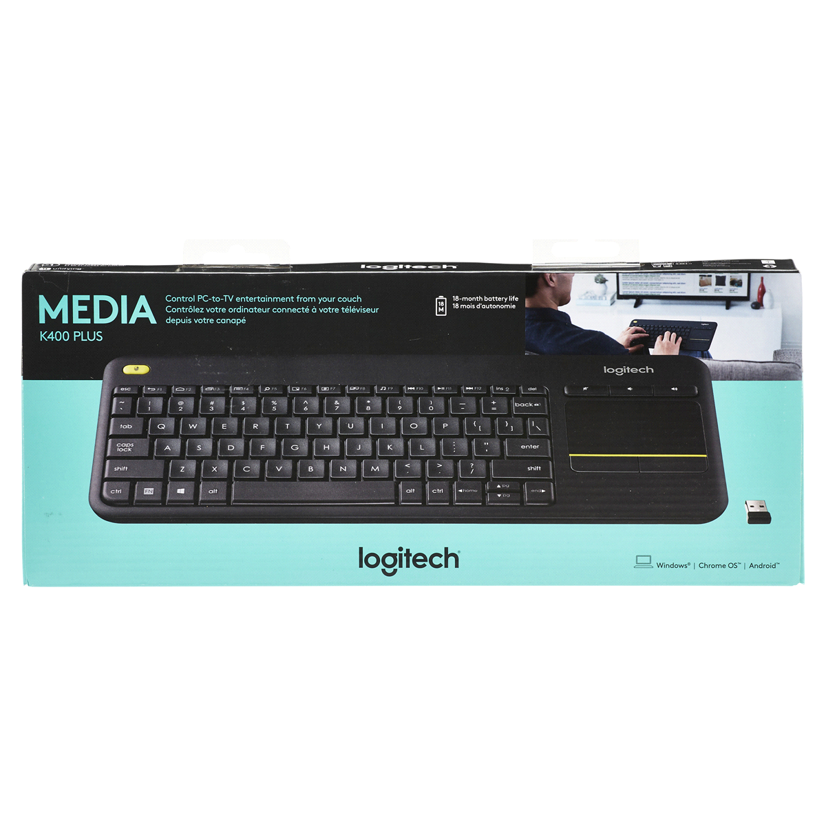 slide 1 of 10, Logitech Professional Wireless Touch Keyboard - Charcoal, 1 in x 14 in x 6 in