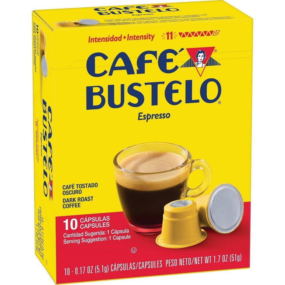 slide 2 of 5, Café Bustelo Espresso Roast Coffee Pods, 10 ct