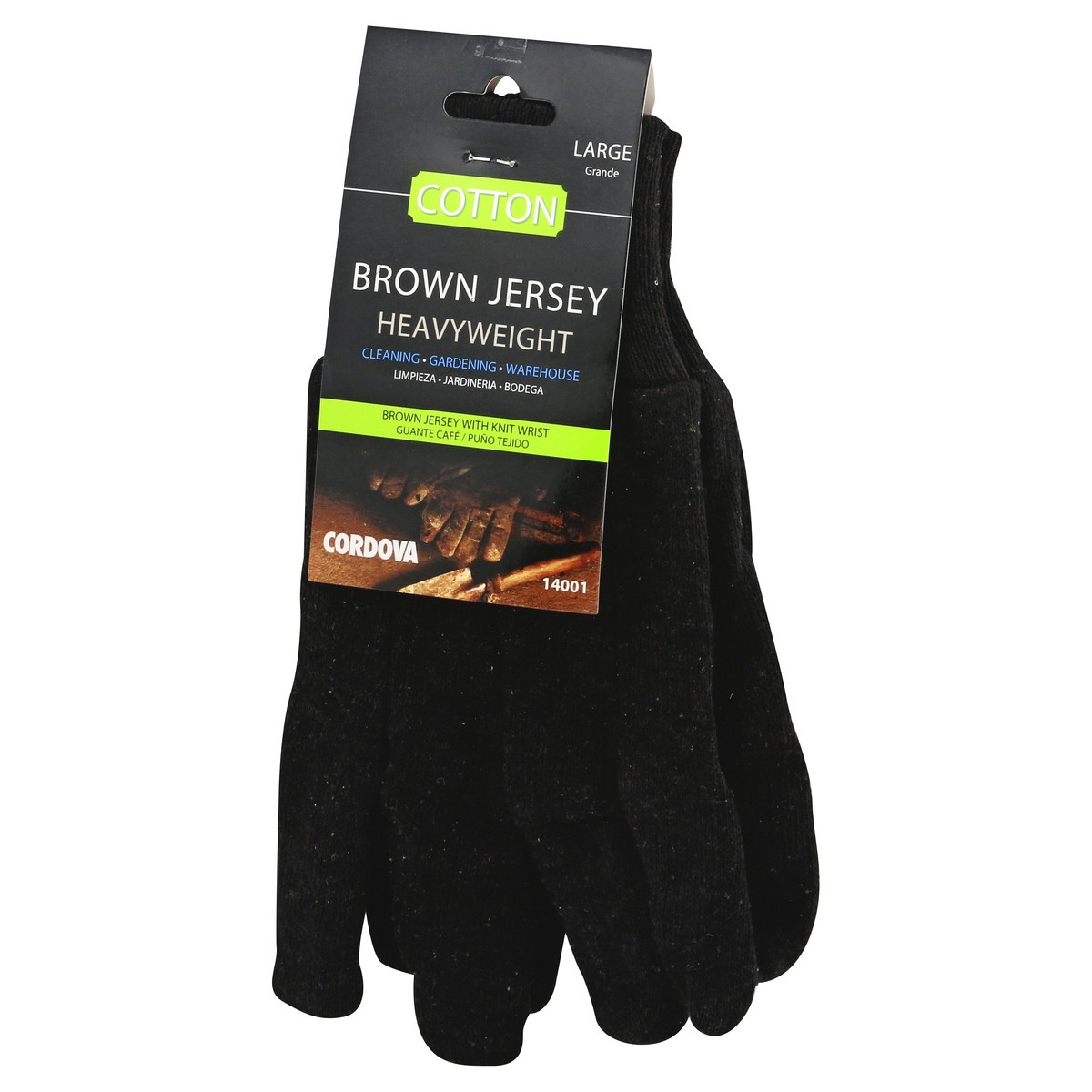 slide 9 of 9, Cordova Heavyweight Brown Jersey Glove, 1 ct