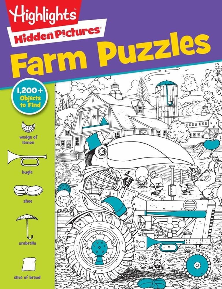 slide 1 of 1, Highlights Hidden Pictures Farm Puzzles Activity Book By Highlights, 1 ct