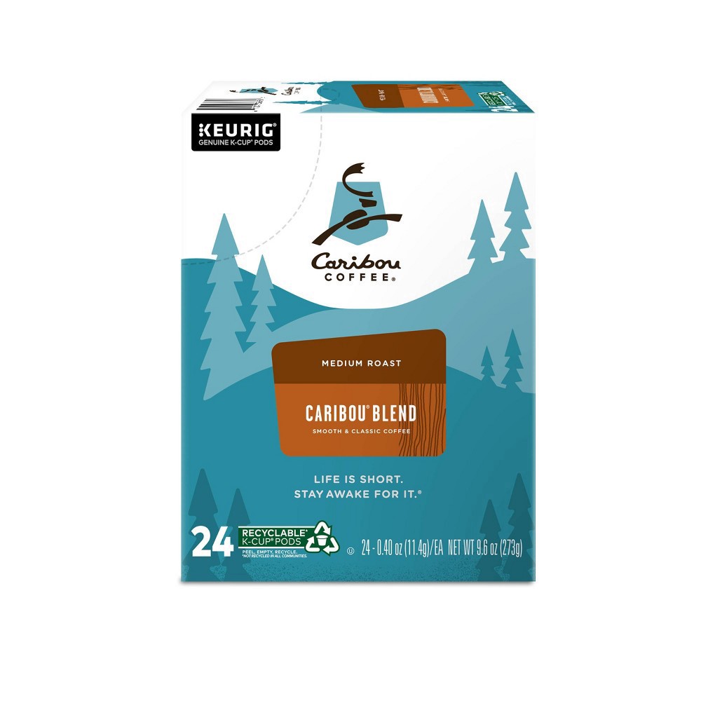 slide 5 of 9, Caribou Coffee Blend, Keurig Single-Serve K-Cup Pods, Medium Roast Coffee, 24 Count, 24 ct