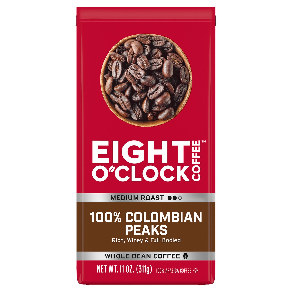 slide 1 of 9, Eight O'Clock Coffee Eight O'Clock Colombian Peaks Whole Bean Coffee 11 oz. Bag, 11 oz