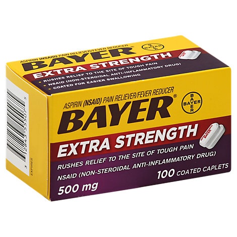 slide 1 of 1, Bayer Caps Aspirin Extra Strength, 100 ct500mg