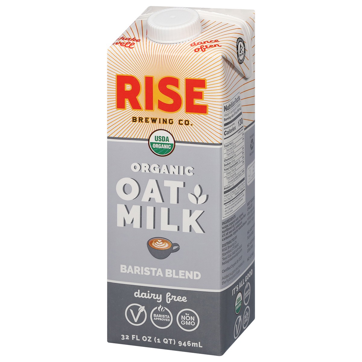 slide 4 of 9, RISE Brewing Co. RISE Oat Milk - Barista Blend, 32 fl oz