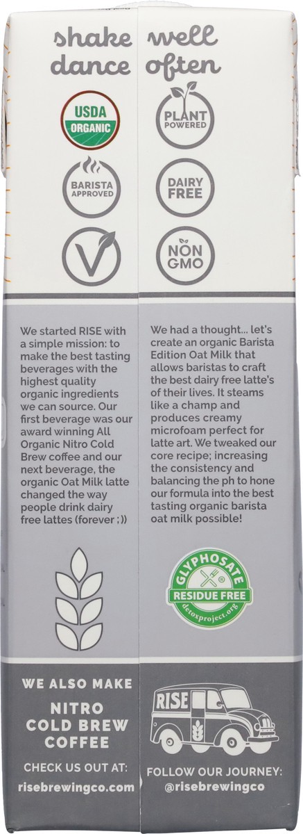 slide 6 of 9, RISE Brewing Co. RISE Oat Milk - Barista Blend, 32 fl oz
