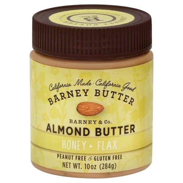 slide 1 of 1, Barney Butter Almond Butter, Honey And Flax, 10 oz