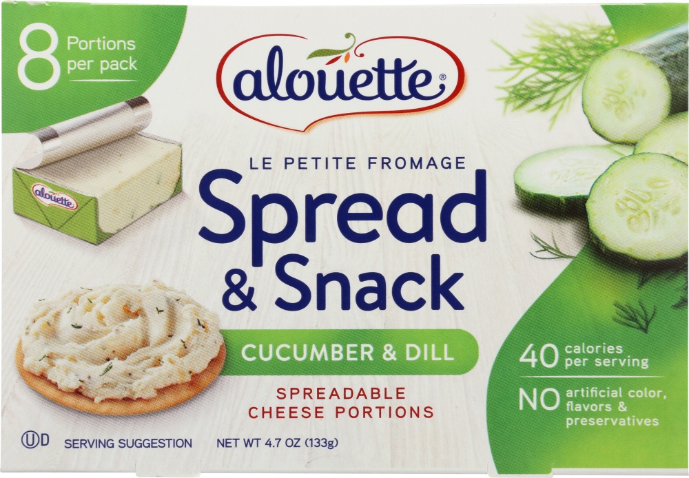 slide 1 of 4, Alouette Le Petite Fromage Cucumber & Dill Cheese Spread, 4.7 oz