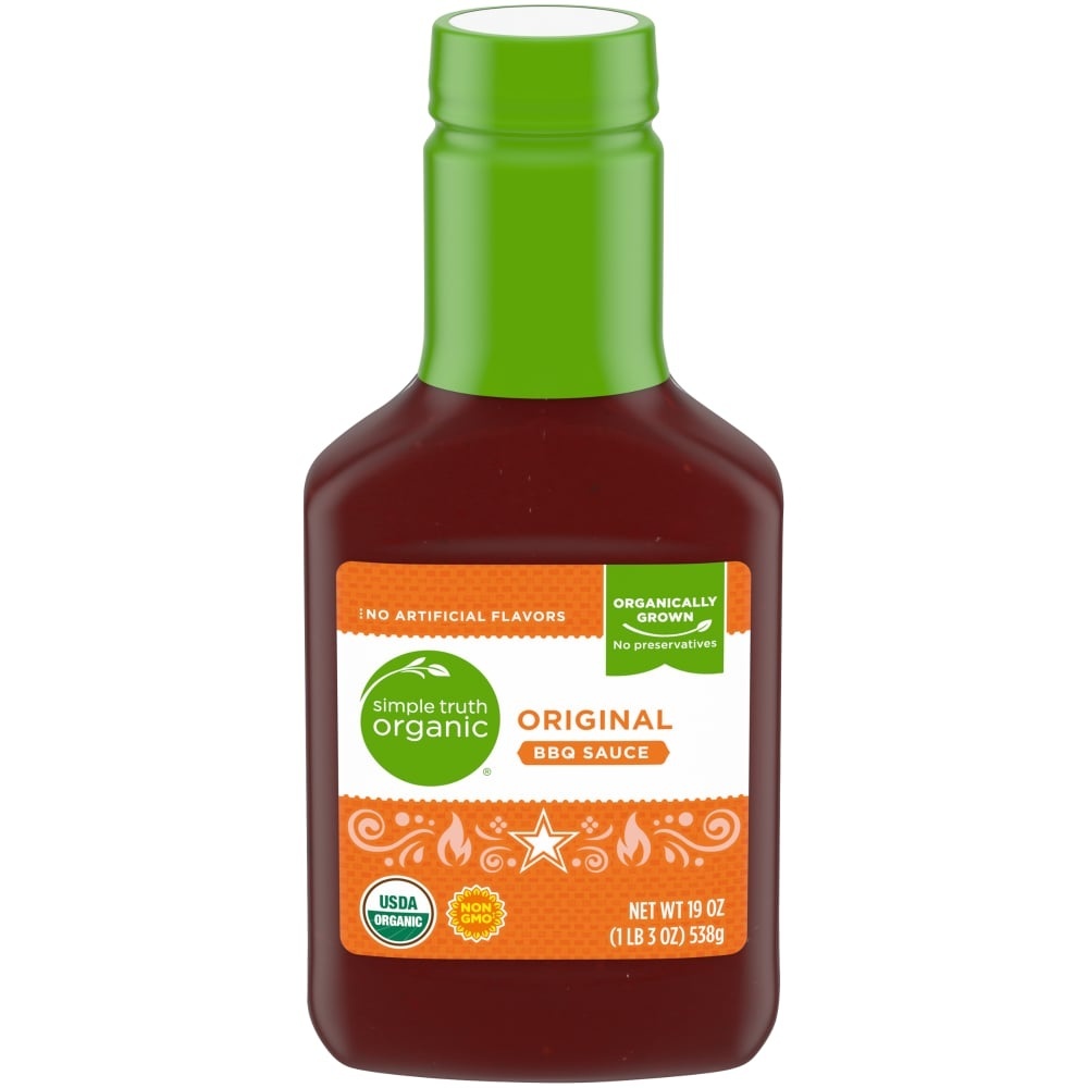 slide 1 of 1, Simple Truth Organic BBQ Sauce, 19 oz