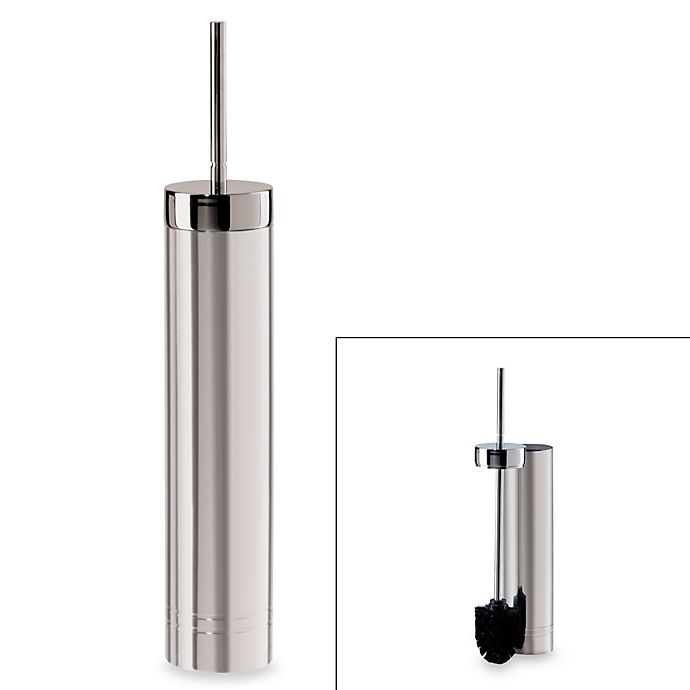 slide 1 of 1, Oggi Slim and Trim Toilet Brush - Stainless Steel, 1 ct