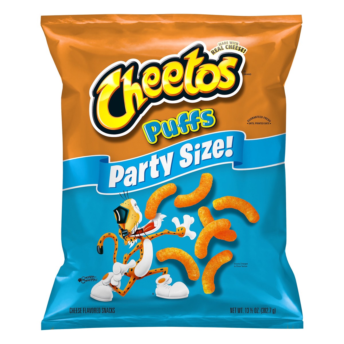 slide 1 of 4, Cheetos Snacks, Cheese Flavored, Puffs, Party Size, 13.5 oz