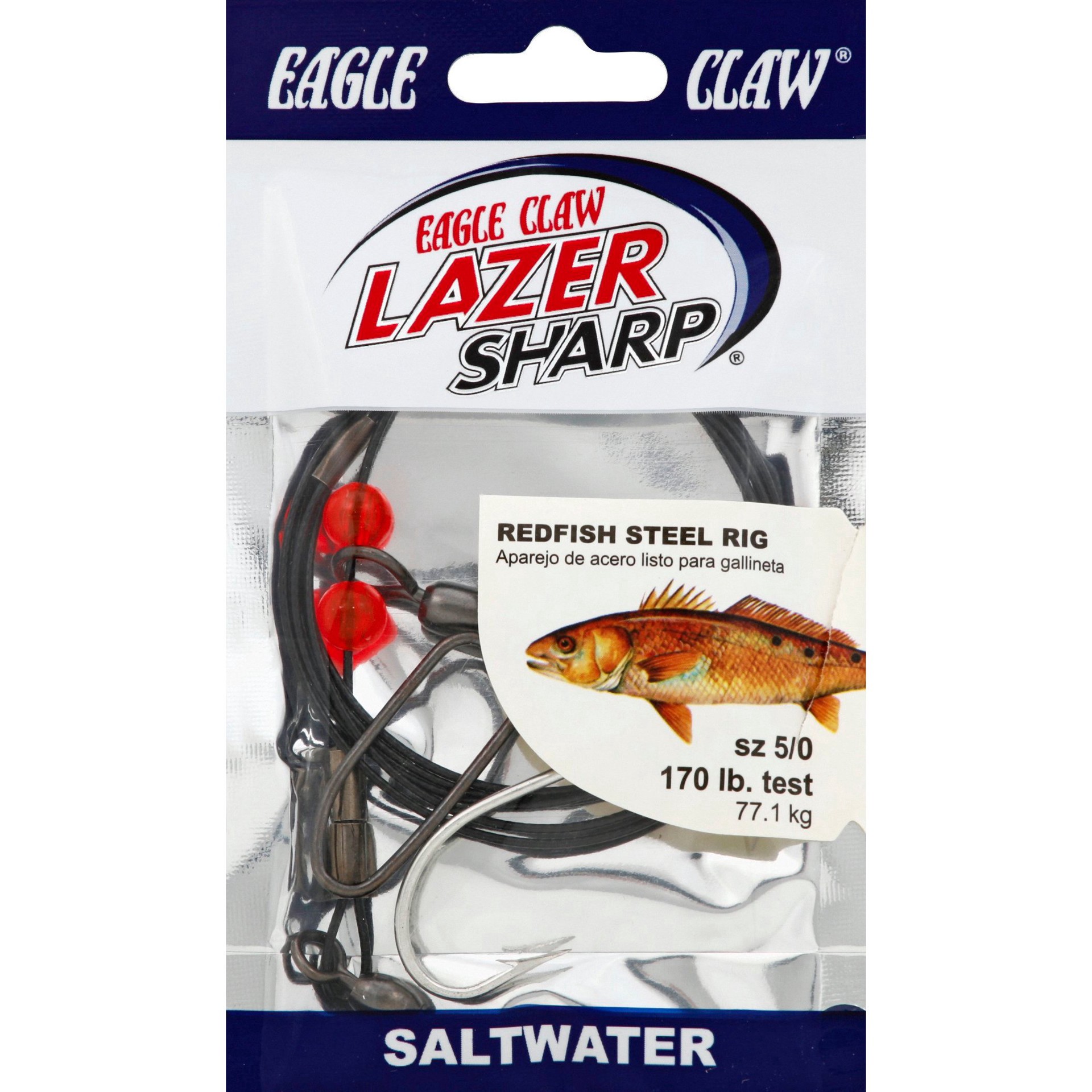 slide 1 of 1, Wright & McGill Redfish Ready Steel Rig Wire Size 5/0, 1 ct