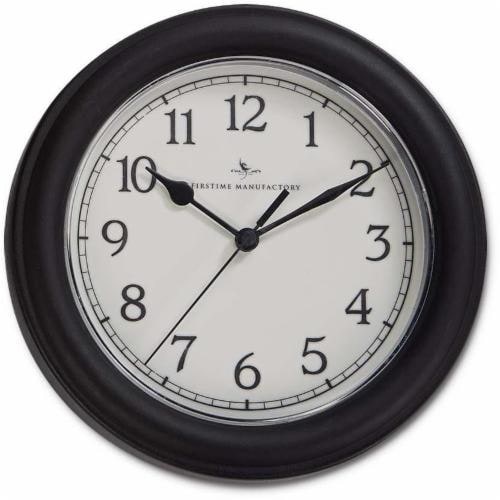 slide 1 of 1, FirsTime & Co. Essential Wall Clock - Black, 8.5 in