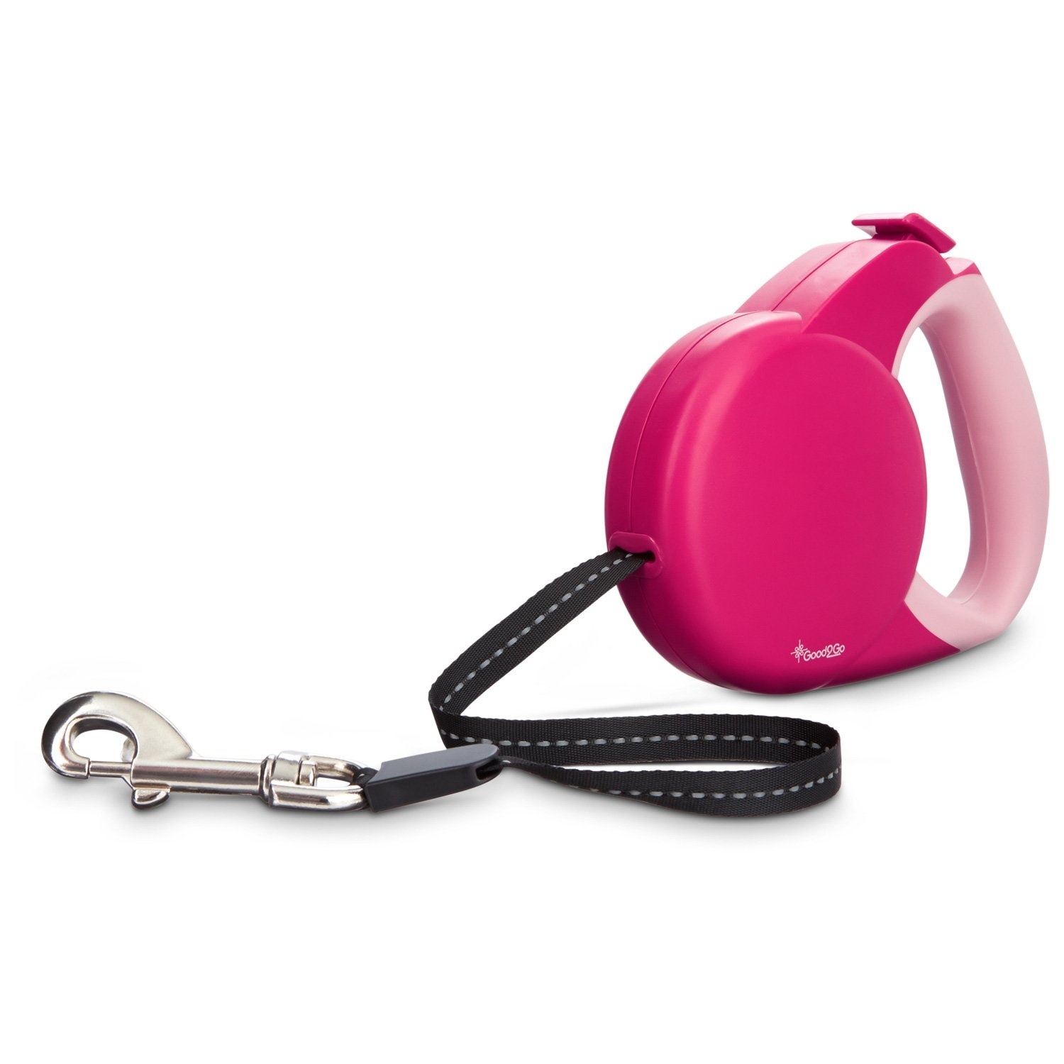 slide 1 of 1, Good2Go Retractable Pink Dog Leash, M