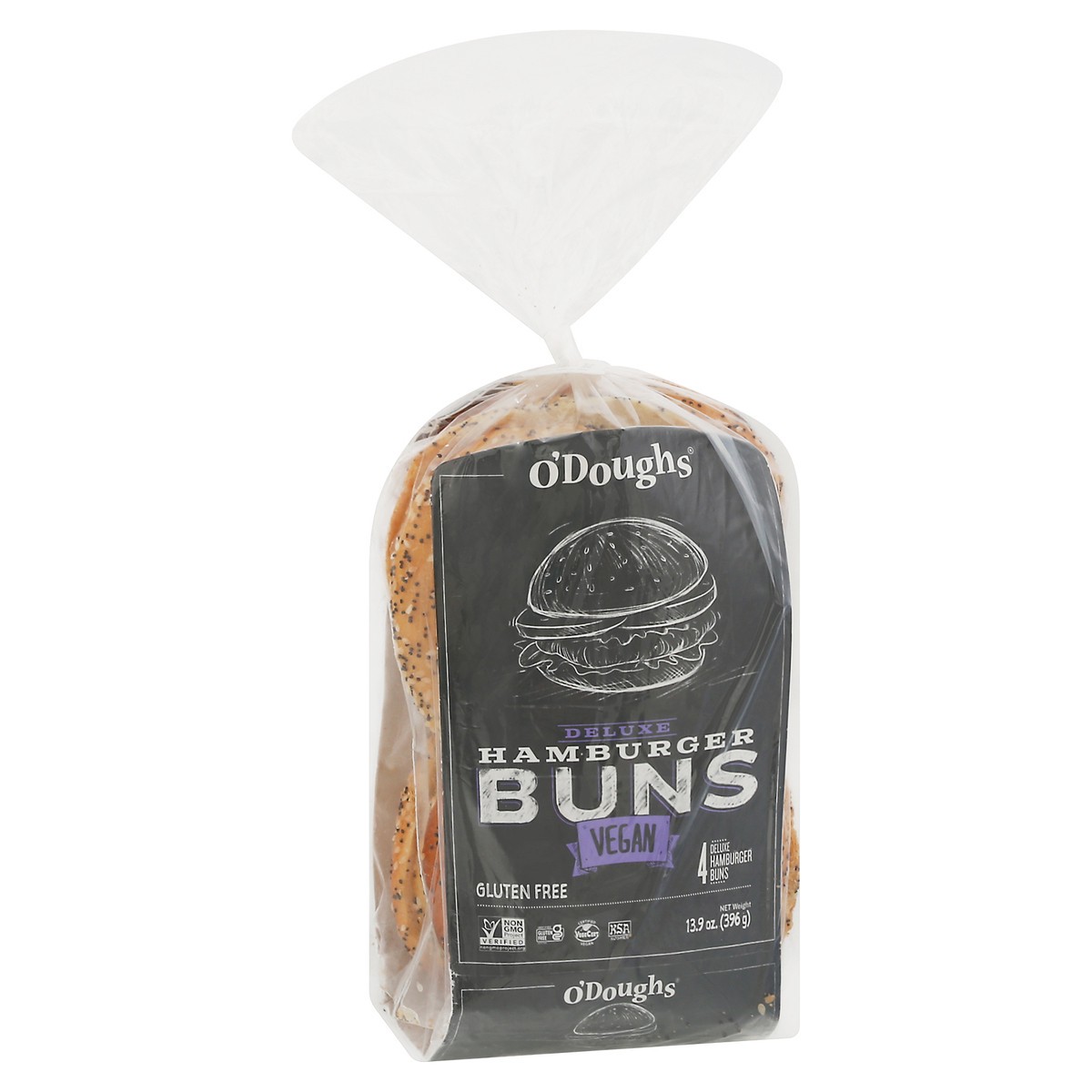 slide 8 of 9, O'Doughs O'doughs Deluxe Gluten Free Hamburger Buns, 14.1 oz