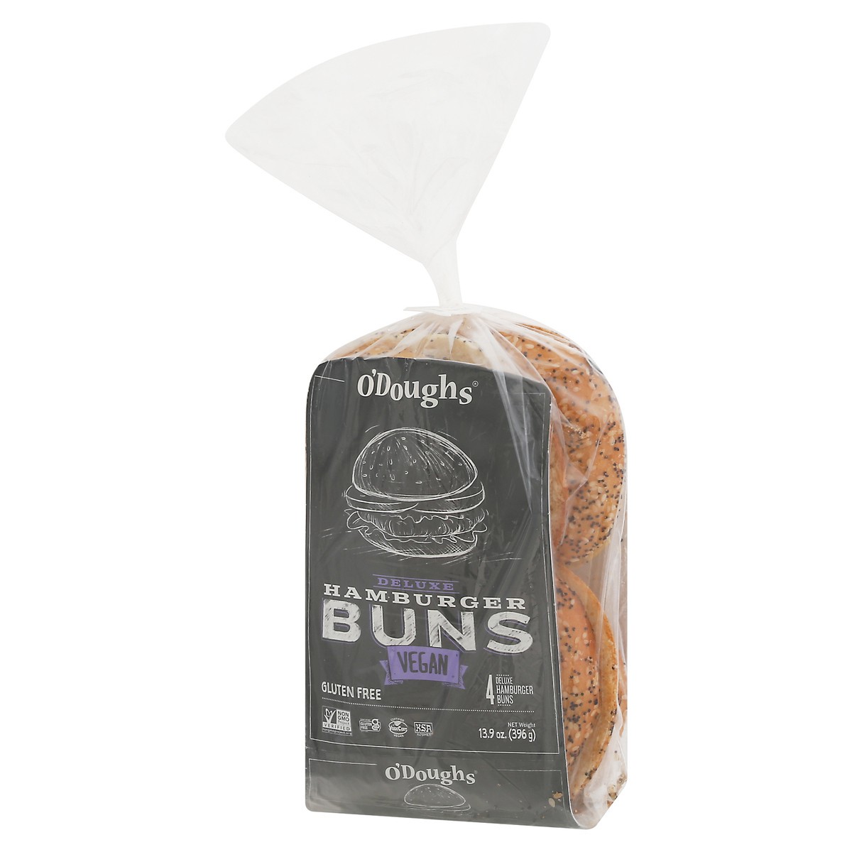 slide 4 of 9, O'Doughs O'doughs Deluxe Gluten Free Hamburger Buns, 14.1 oz