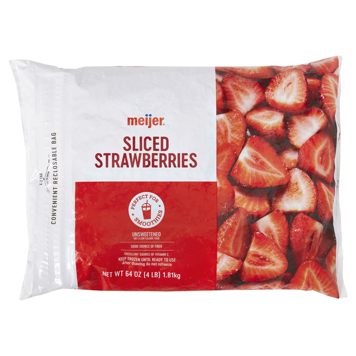 slide 1 of 5, Meijer Sliced Frozen Strawberries, 64 oz