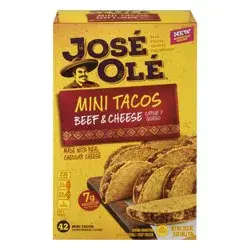 José Olé Beef & Cheese Mini Tacos 42 ea
