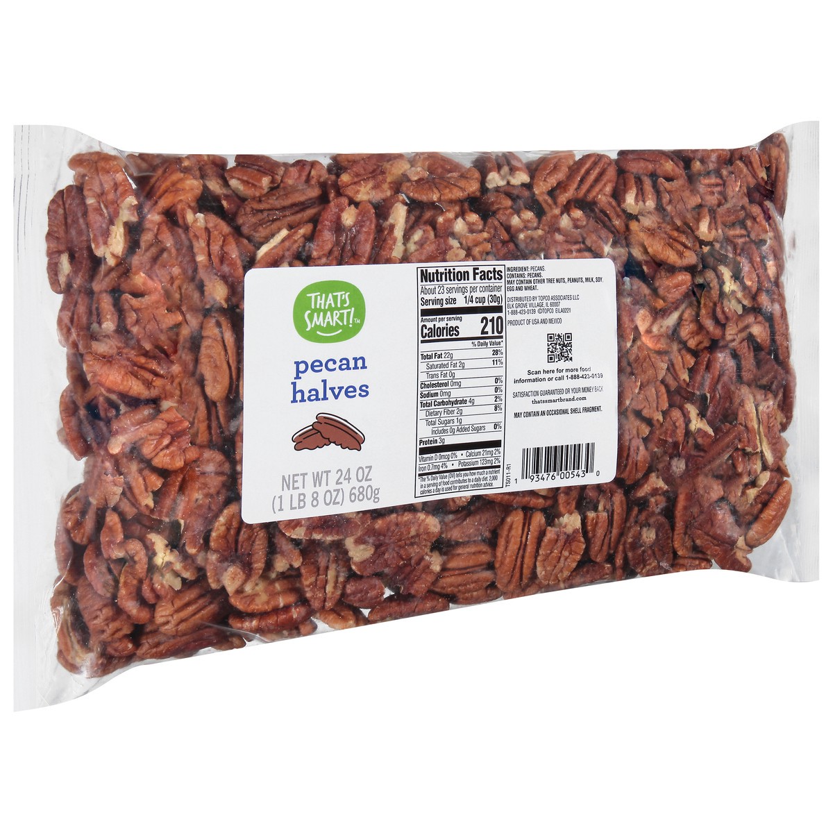 slide 7 of 9, That's Smart! Halves Pecan 24 oz, 24 oz