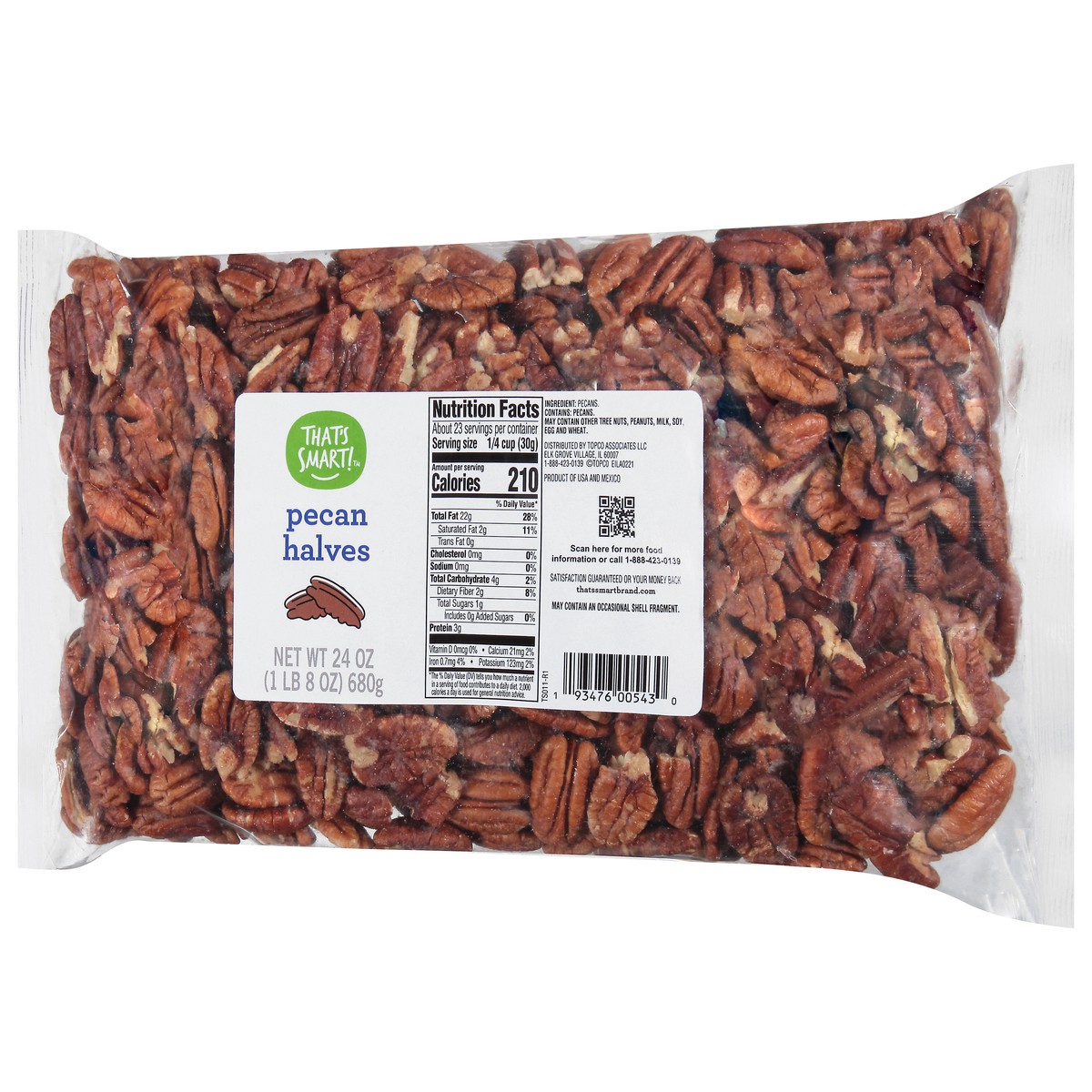 slide 6 of 9, That's Smart! Halves Pecan 24 oz, 24 oz