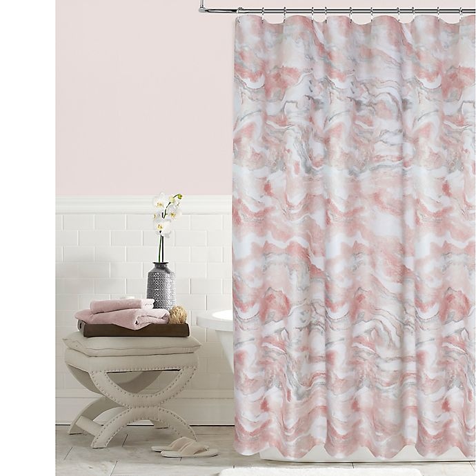 slide 1 of 1, Colordrift Marble Shower Curtain - Blush, 1 ct