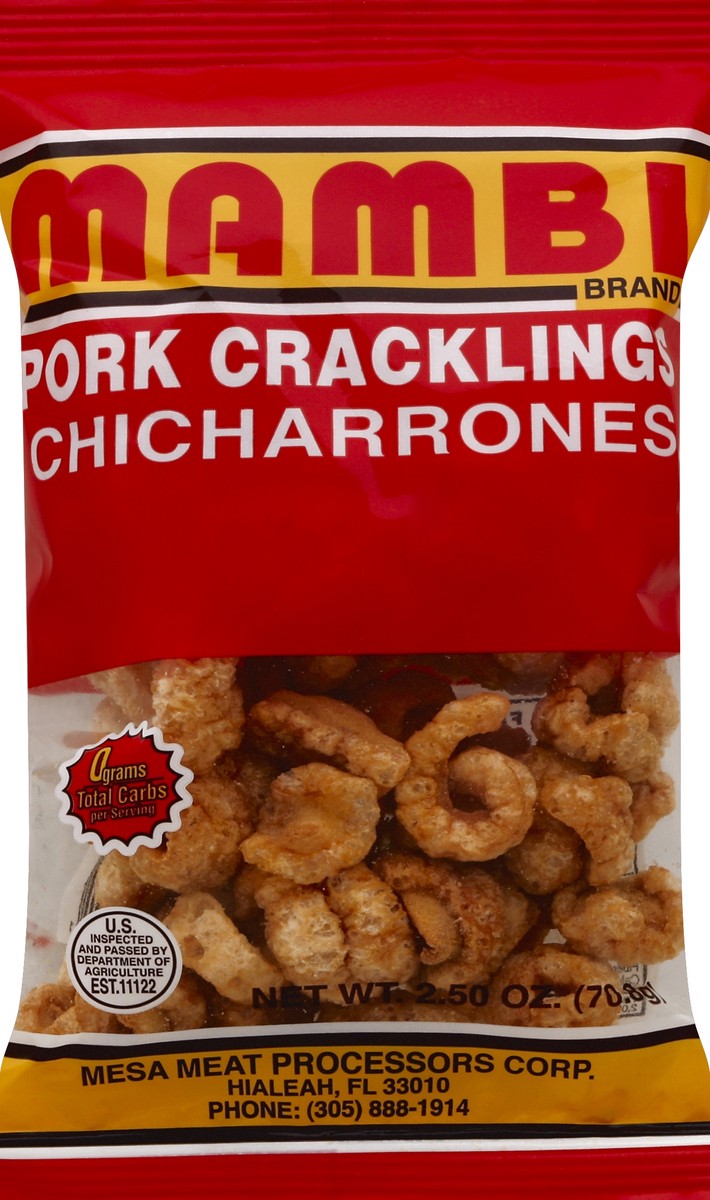 slide 4 of 5, Mambi Pork Cracklings 2.5 oz, 2.5 oz