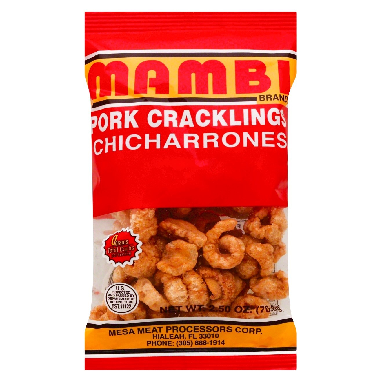 Mambi Pork Cracklings Chicharrones 2.5 oz Shipt
