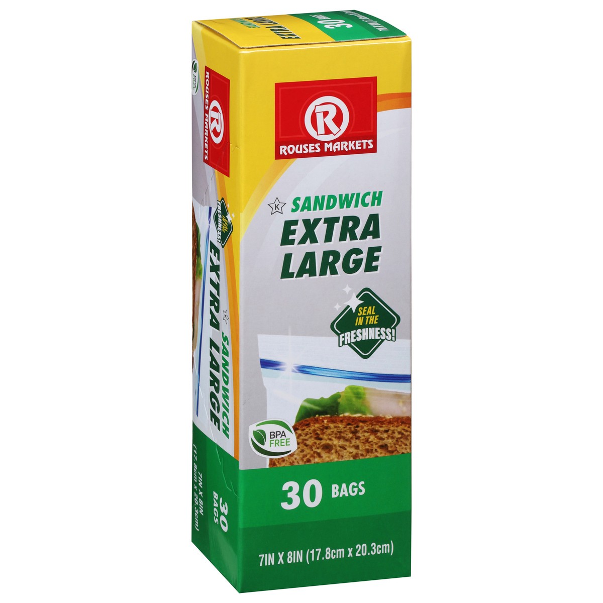 slide 7 of 9, Rouses Markets Extra Large Sandwich Bags 30 ea, 30 ct