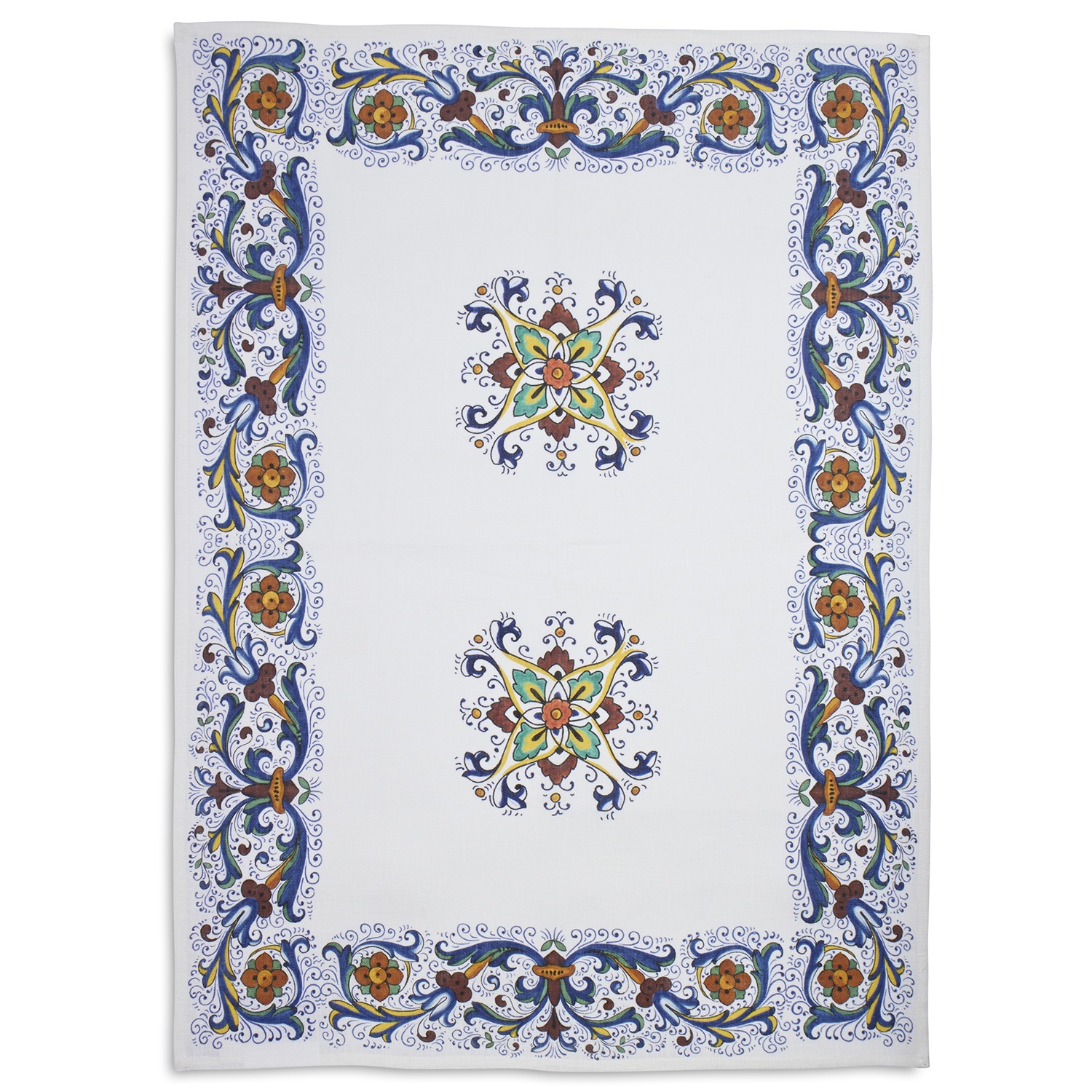 slide 1 of 1, Sur La Table Deruta-Style Linen Kitchen Towel, 28 in x 20 in