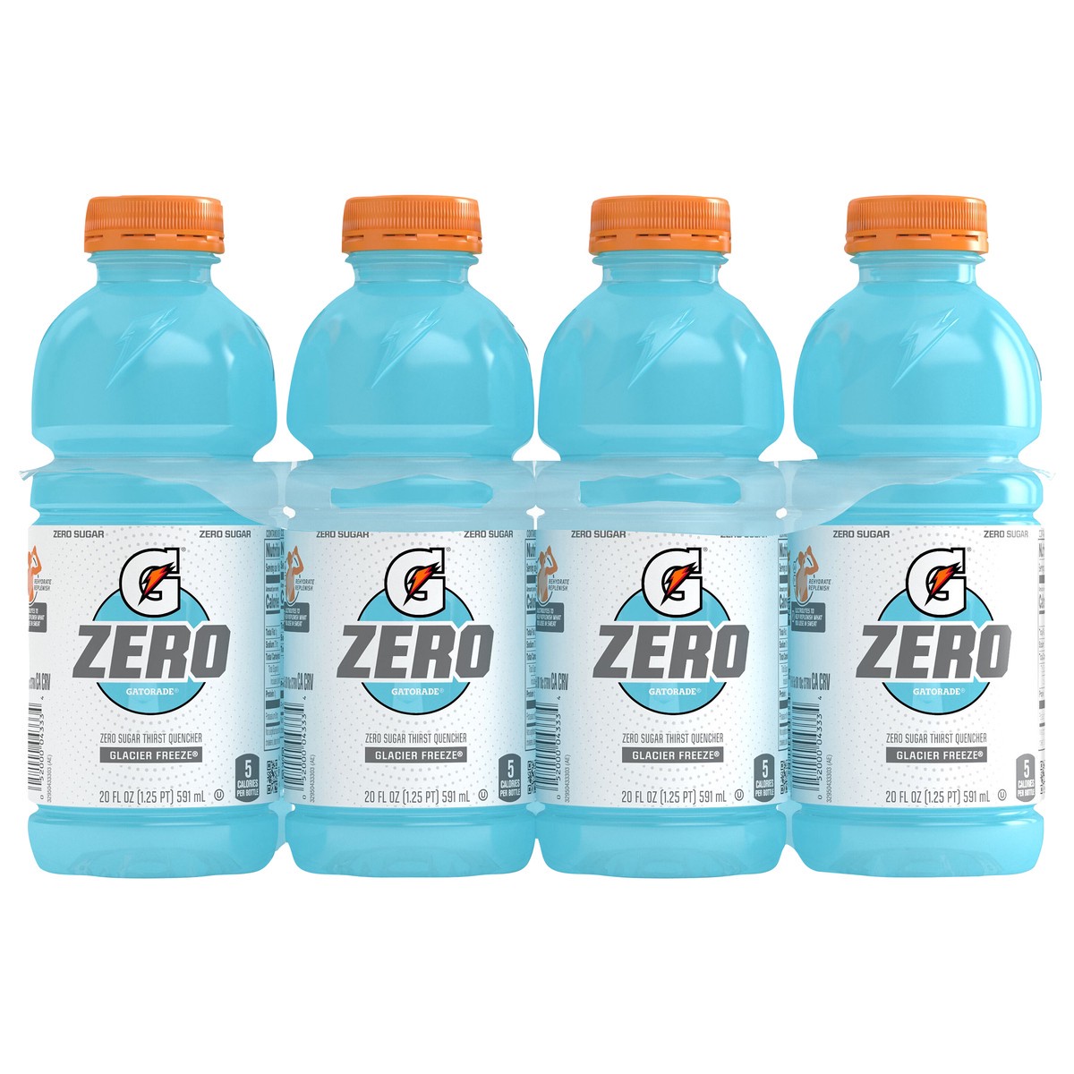 slide 1 of 2, Gatorade Zero Zero Sugar Thirst Quencher Glacier Freeze 20 Fl Oz, 8 Count, 8 ct; 20 fl oz