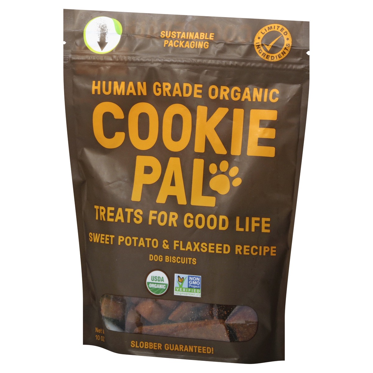 slide 3 of 9, Cookie Pal Sweet Potato & Flaxseed Dog Biscuits, 10 oz