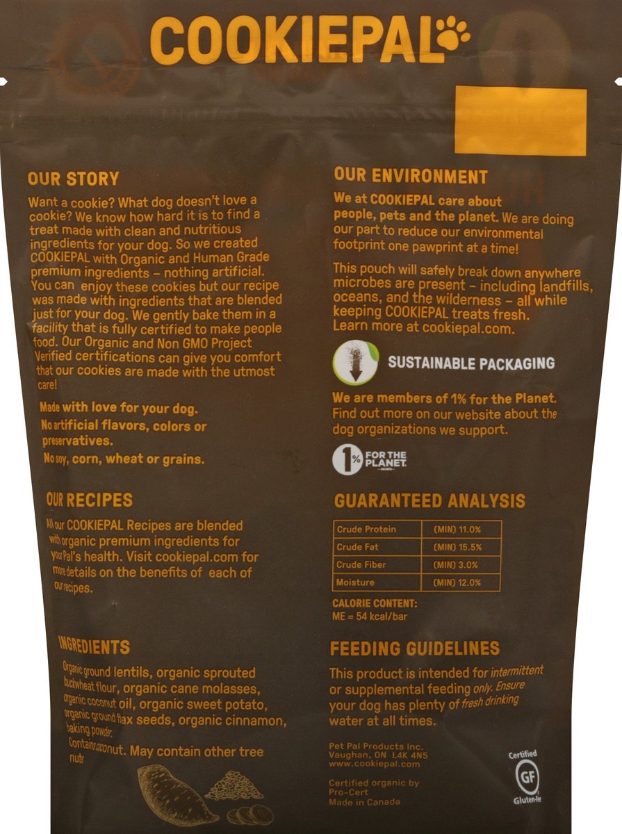 slide 5 of 9, Cookie Pal Sweet Potato & Flaxseed Dog Biscuits, 10 oz