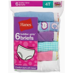 Hanes Briefs, Toddler Girls, Size 4T
