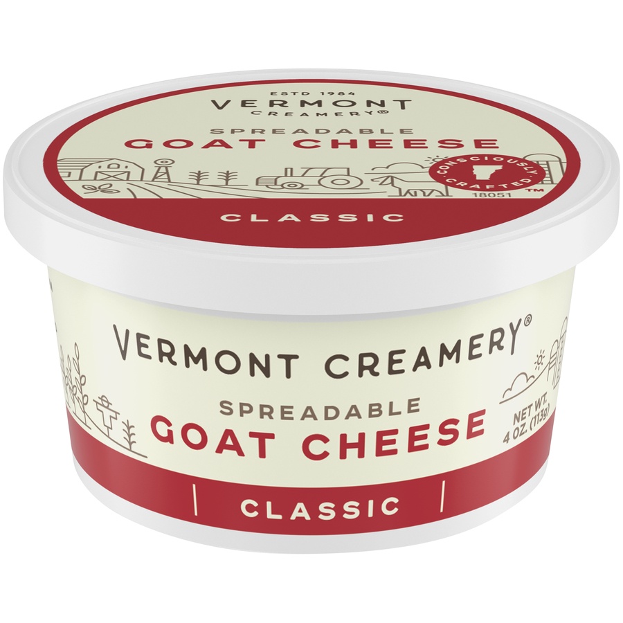slide 1 of 8, Vermont Cheese, Creamy Goat, Classic, 4 oz