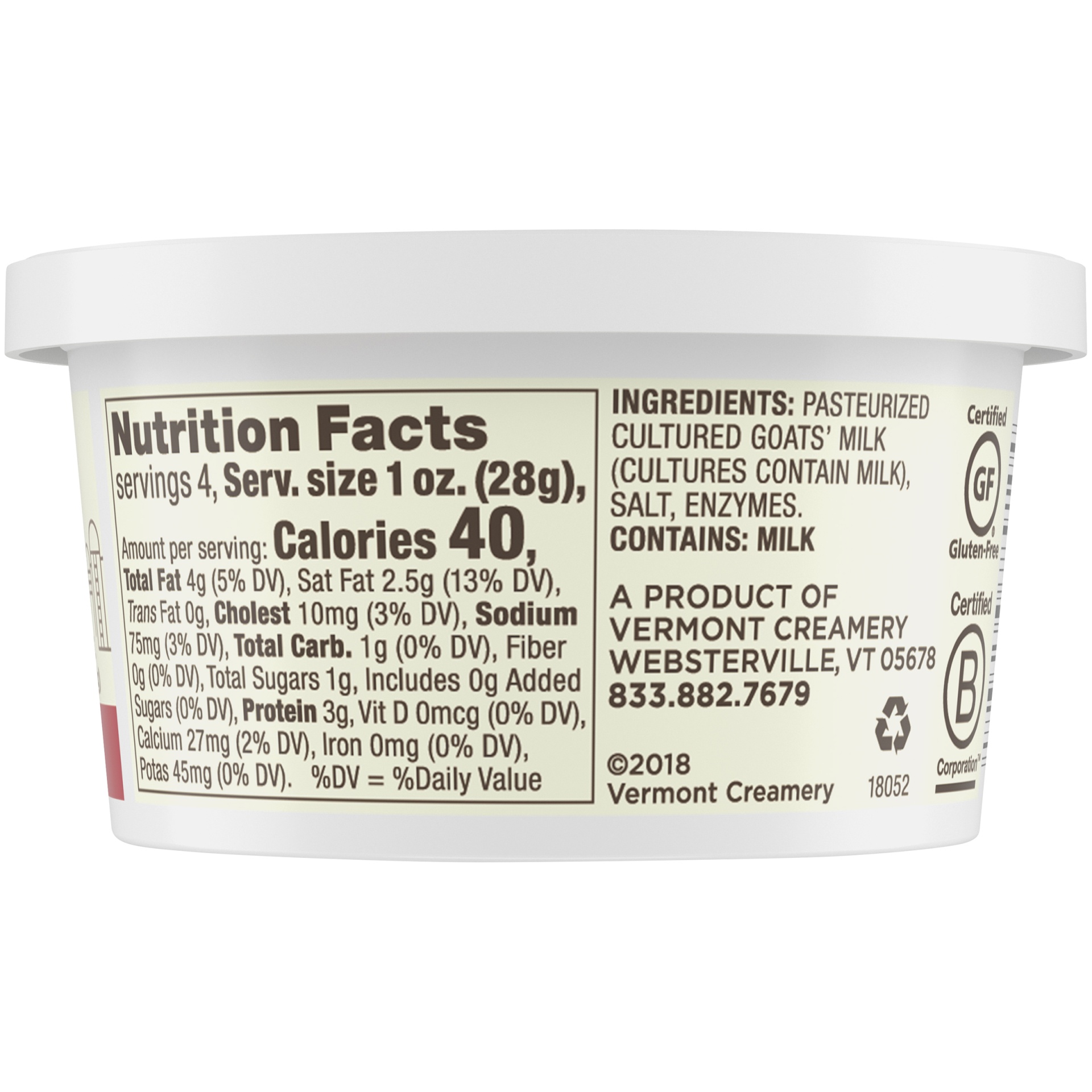 Vermont Creamy Spreadable Goat Cheese 4 oz Shipt