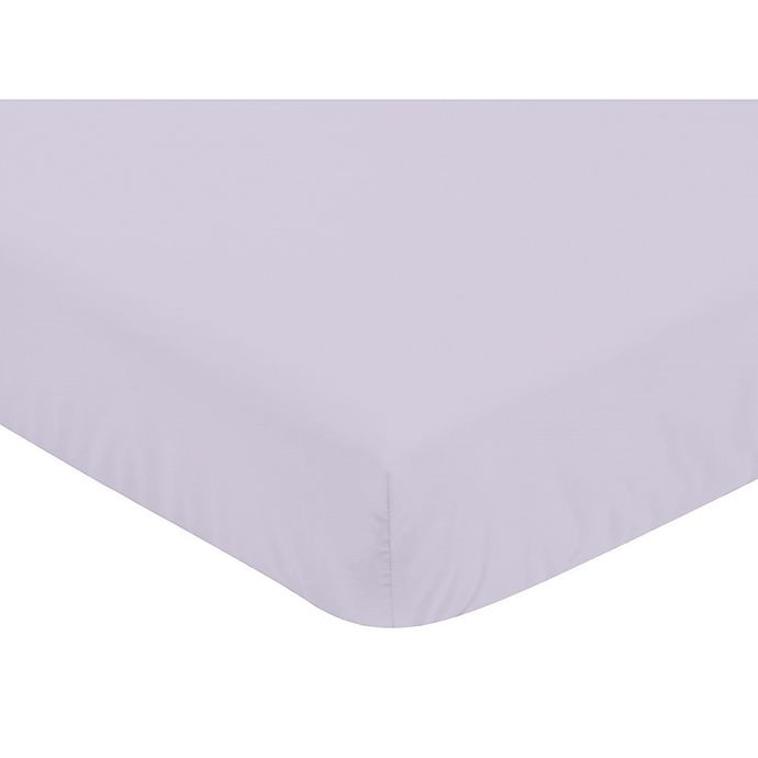 slide 1 of 1, Sweet Jojo Designs Solid Fitted Crib Sheet - Lavender, 1 ct