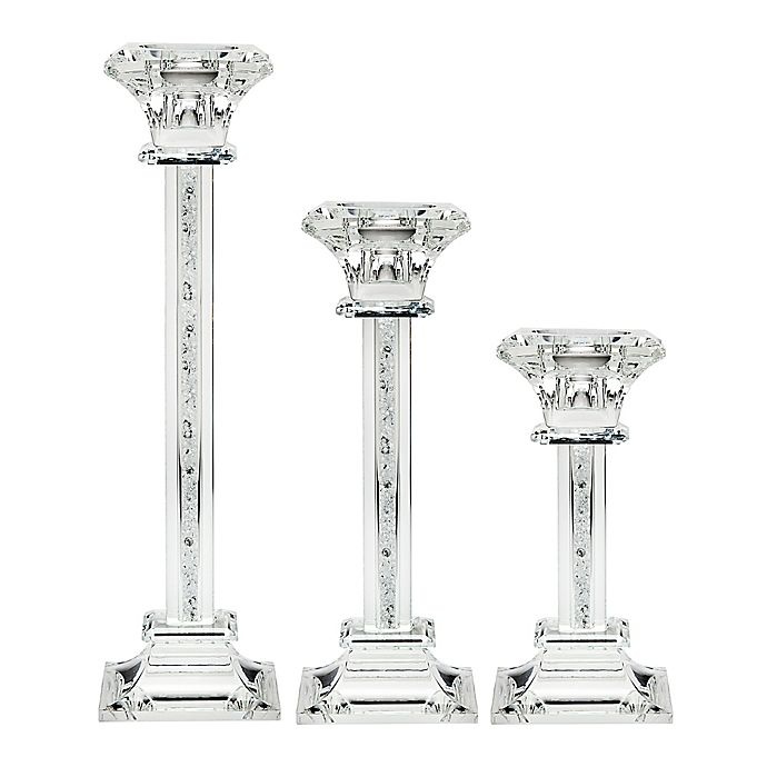 slide 1 of 1, Godinger Galaxy Square Candlestick Holders, 3 ct