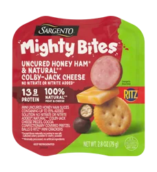 Sargento Mighty Bites Uncured Honey Ham Cubed Jack Cheese - 2.8 oz