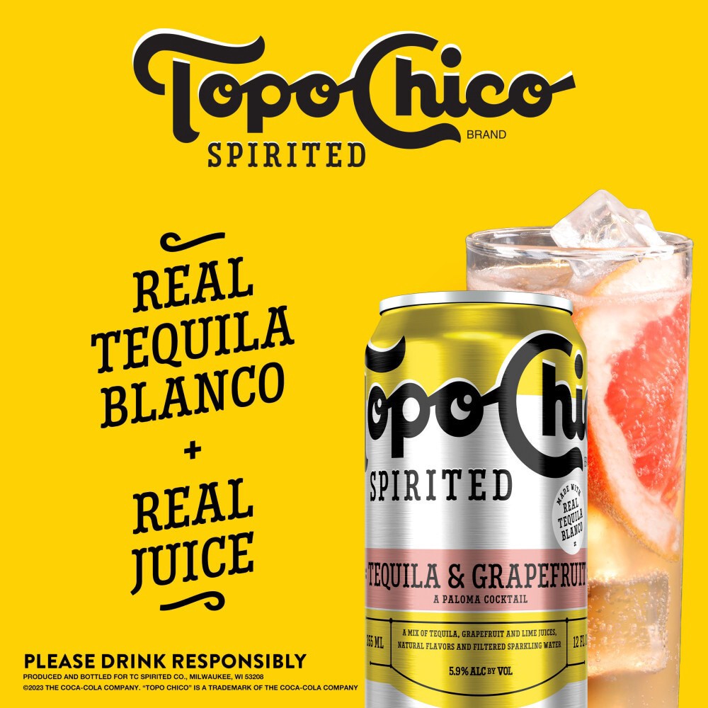 slide 2 of 6, Topo Chico Tequila & Grapefruit Vodka Soda 4 Pack, 12 oz