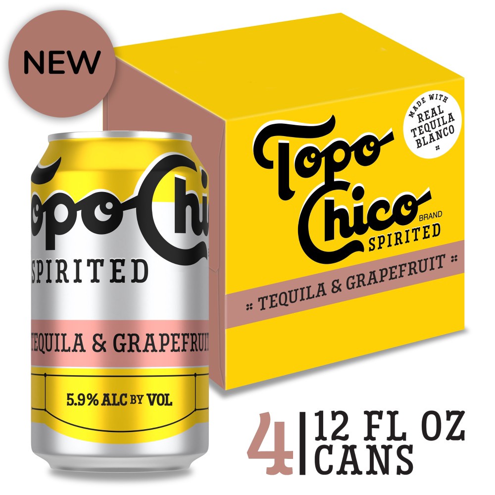 slide 5 of 6, Topo Chico Tequila & Grapefruit Vodka Soda 4 Pack, 12 oz