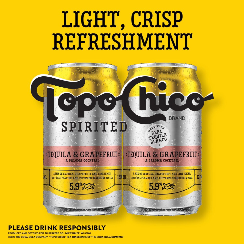 slide 3 of 6, Topo Chico Tequila & Grapefruit Vodka Soda 4 Pack, 12 oz