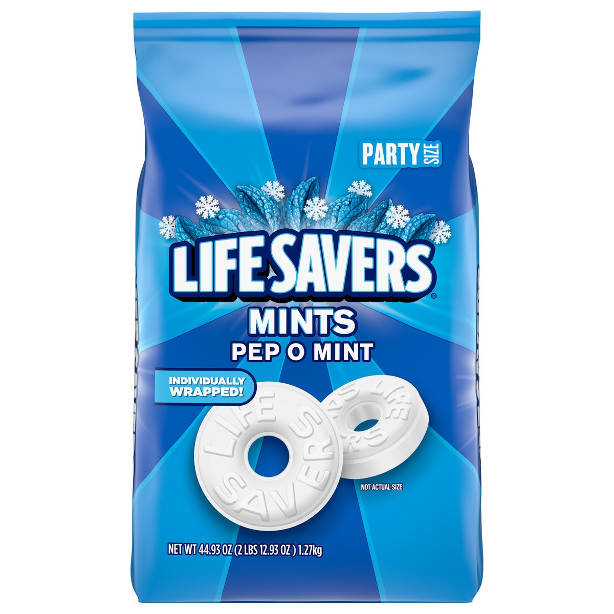 slide 1 of 8, LIFE SAVERS Pep-Mint Breath Mint Bulk Hard Candy, Party Size- 44.93 oz, 44.93 oz