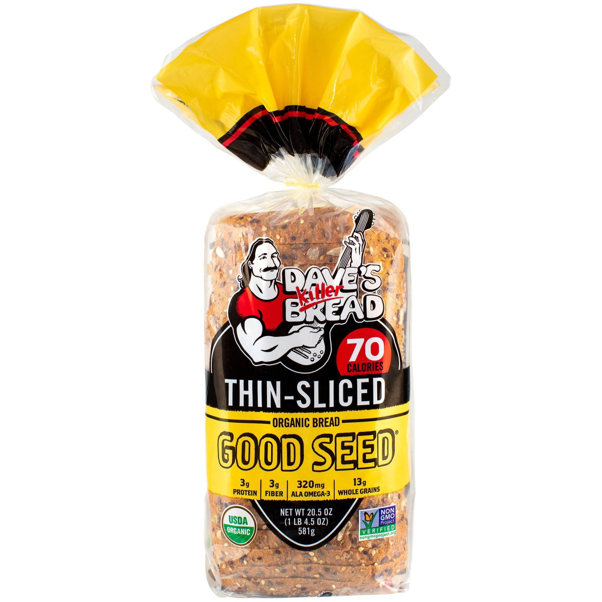 slide 1 of 9, Dave's Killer Bread Good Seed Thin-Sliced Organic Bread, 20.5 oz