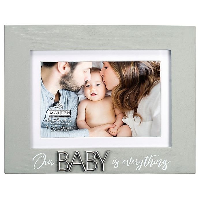 slide 1 of 1, Malden Maiden Baby Everything Photo Frame - Grey, 4 in x 6 in