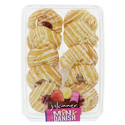 slide 1 of 1, Jell-O Skinner Mini Danish, 10 ct