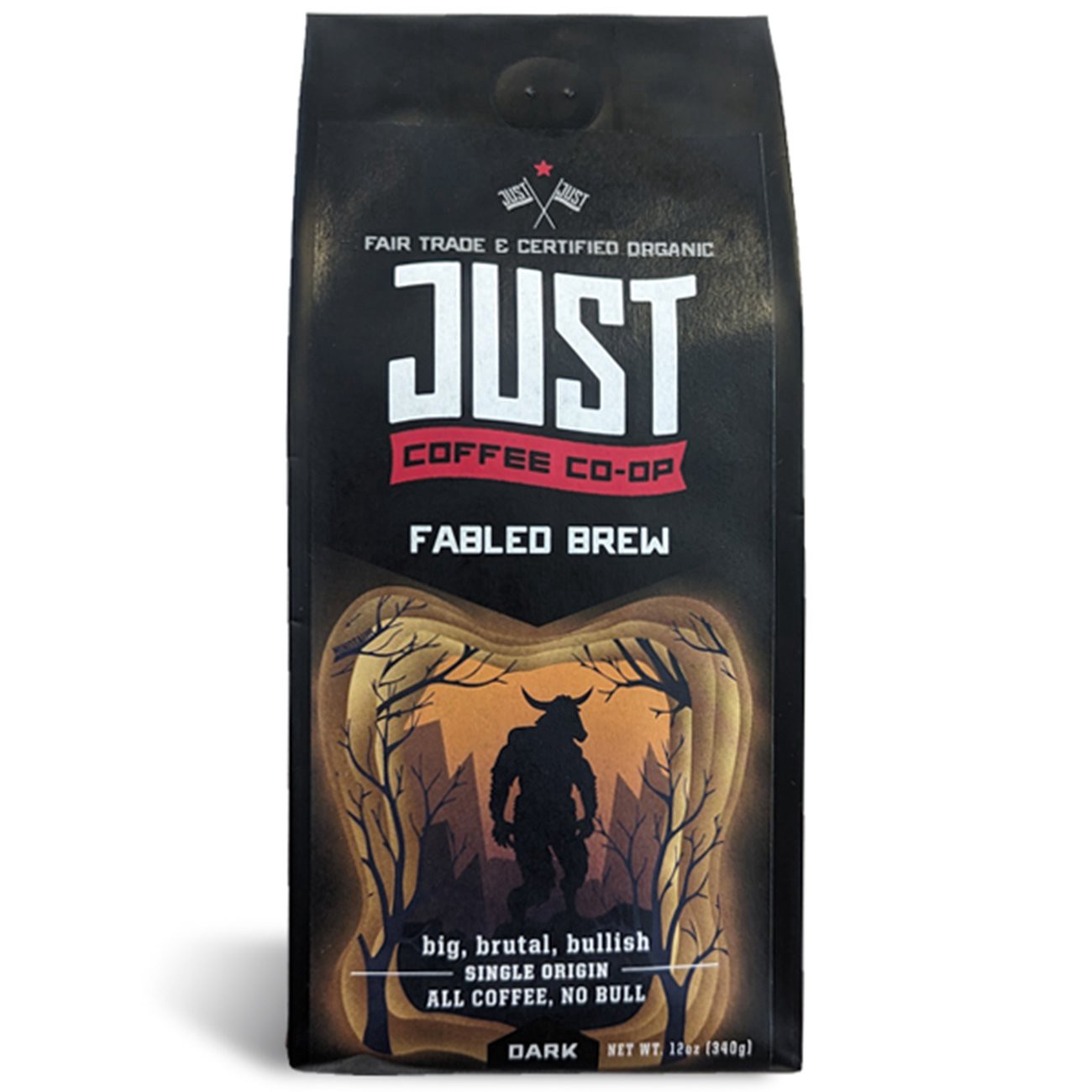 slide 1 of 1, Just Coffee Co-op Fabled Brew Colombian Whole Bean, 12 oz